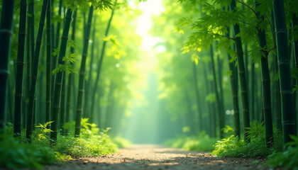 Fototapeta premium A bamboo forest background.