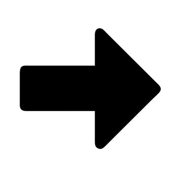 graphic  single black arrow