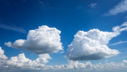 white fluffy clouds on dreamy pastel colored sky