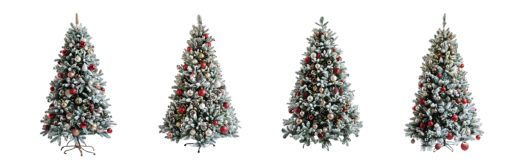 Christmas tree isolated on transparent background,