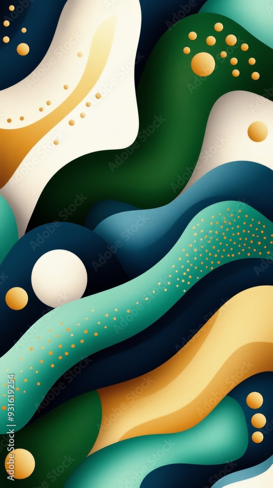 Poster elegant new year poster with a snake winding through abstract patterns in gold and deep green sophis