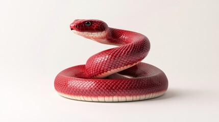 Fototapeta premium Isolated image of a snake coiled around a Wi-Fi symbol, symbolizing the dangers of connectivity, on a white background 