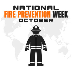 National Fire Prevention Week Fire Safety Awareness Design