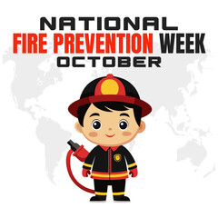 National Fire Prevention Week Fire Safety Awareness Design