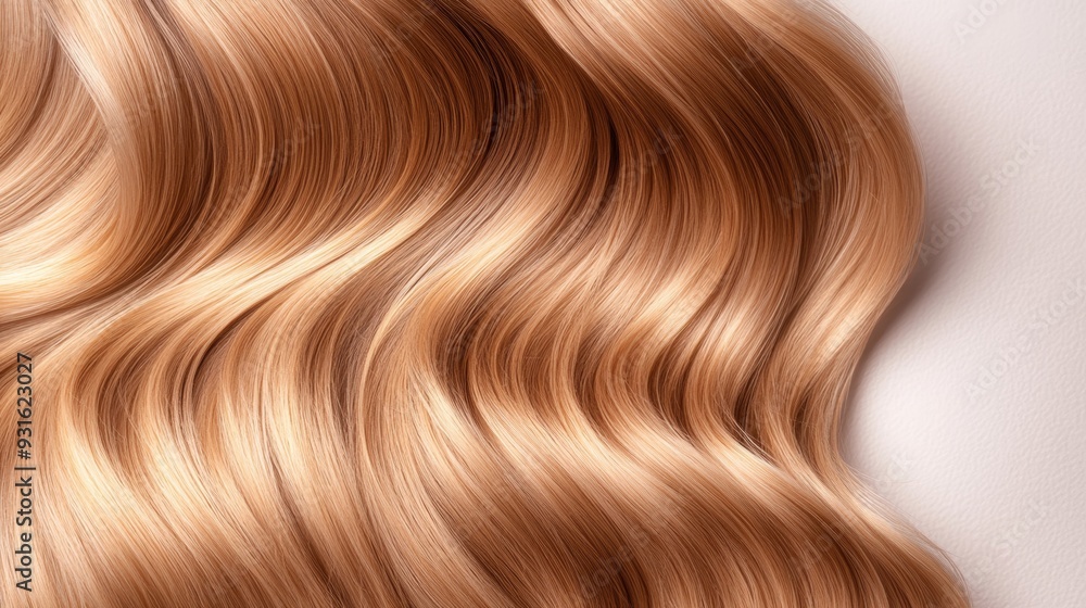 Aufkleber top-down view of wavy hair being wrapped around a finger to enhance the curl pattern, showing define