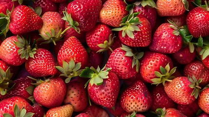 A pile of pink strawberries