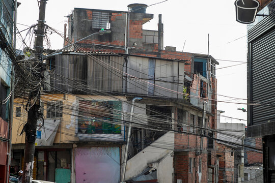 View of buildings  of Paraisopolis, the largest favela in S&atilde;o Paulo, Brazil