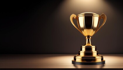 Gold Trophy Podium- A podium designed in the shape of a golden trophy or cup, with a glossy surface that reflects light