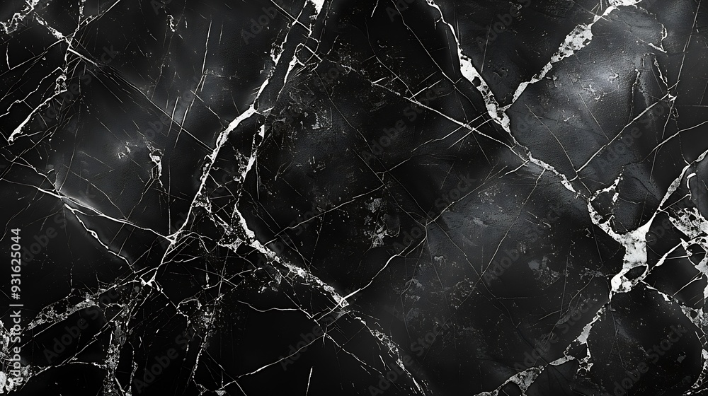 Poster Dark grey background marble wall texture for design art work seamless pattern of tile stone with bright and luxury : Generative AI