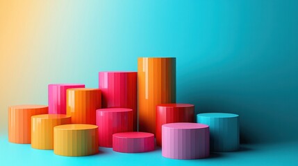 Obraz premium Strategic Investment Diversification in 3D Illustration with Copy Space by Style By - Financial Strategy Concept