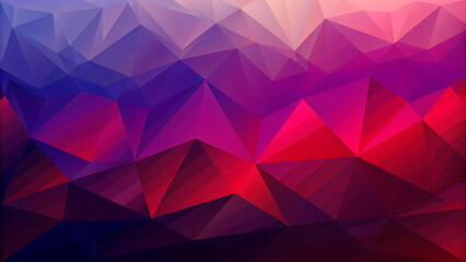 Naklejka premium Abstract polygonal background in red and purple tones