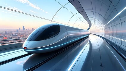 Obraz premium Hyperloop Transportation System Concept