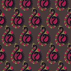 Ethnic abstract ikat art. Aztec ornament print. geometric ethnic pattern seamless color oriental. Design for background ,curtain, carpet, wallpaper, clothing, wrapping, Batik.