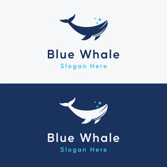 Ocean giant orca whale template logo design with vector illustration editing.