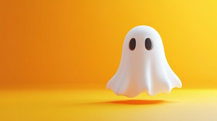 Fototapeta premium Cute Floating Ghost in 3D