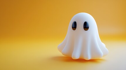 Minimalist 3D Ghost Character