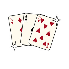 Playing cards sticker