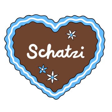 Lebkuchenherz mit Zuckerschrift