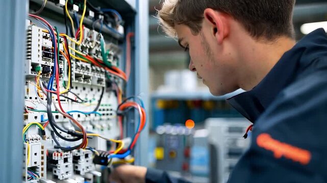 An eager apprentice tests a newly installed circuit, ensuring it meets all electrical safety standards and operates efficiently