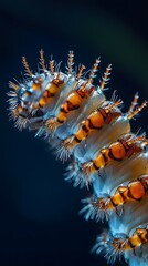 Obraz premium Colorful and Textured Macro Close Up of a Spiny Caterpillar Creature