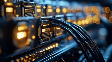Fototapeta premium Bitcoin mining confirmation, closeup, peer-to-peer transaction, blockchain verification