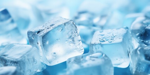 Ice Cubes Macro Photography