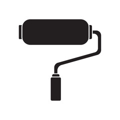 paint roller tool flat icon vector