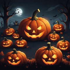 A Modern Illustration of Haloween Background for Social Media