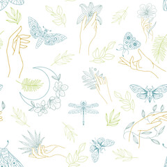 Seamless boho style pattern