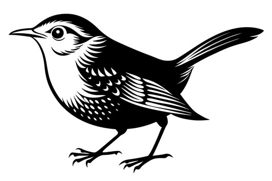 recommend clip art: wren silhouette vector illustration