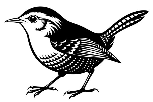 recommend clip art: wren silhouette vector illustration