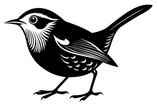 recommend clip art: wren silhouette vector illustration
