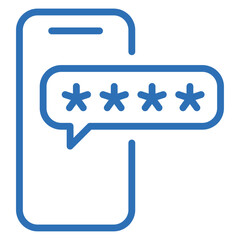 Fototapeta premium ワンタイムパスワード。本人認証のセキュリティ強化に関するの編集可能な線のベクターアイコンイラスト