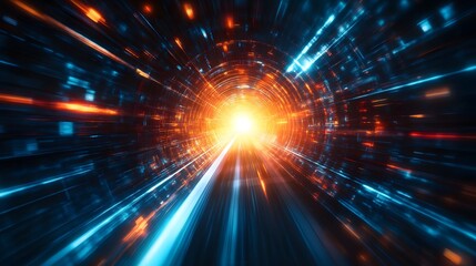 Night traffic on a city highway with bright lights and fast-moving cars