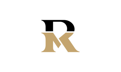 Letter RM Logo Initial R and M Letters Vector Monogram