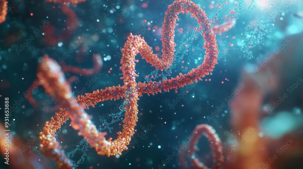 Poster bacterial transformation process is highlighted, showcasing dna structures interacting in a laborato
