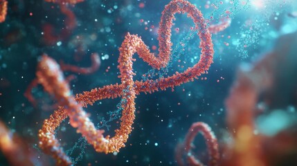 Bacterial transformation process is highlighted, showcasing DNA structures interacting in a laboratory environment