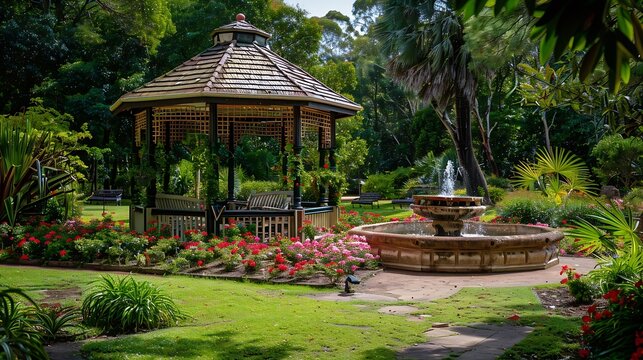 The Toowoomba Queens Park and Botanic Gardens is a heritagelisted botanic garden established in 1870 for public recreation and botanic research in Toowoomba : Generative AI