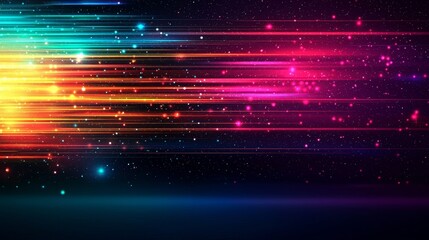 Obraz premium Vibrant digital abstract art featuring colorful streaks and light effects, perfect for creative backgrounds and modern designs.