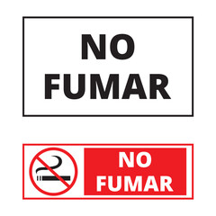 Cartel de no fumar. Vector