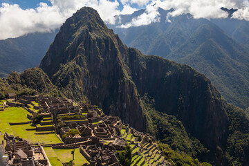 Machu Picchu, Lost Capital City of the Incas Empire, Ancient Ruins in Andes Sacred Valley, Huayna Picchu Mountain Peak, Peru