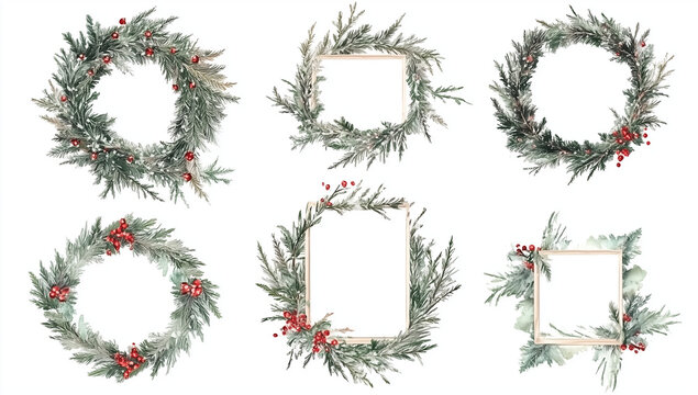 Christmas wreath set framers for images