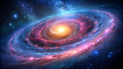 Vibrant Spiral Galaxy in Outer Space