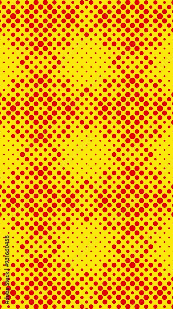 Poster abstract glowing yellow color halftone motion background. moving dots seamless loop. abstract animat