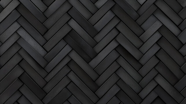 Black herringbone pattern.