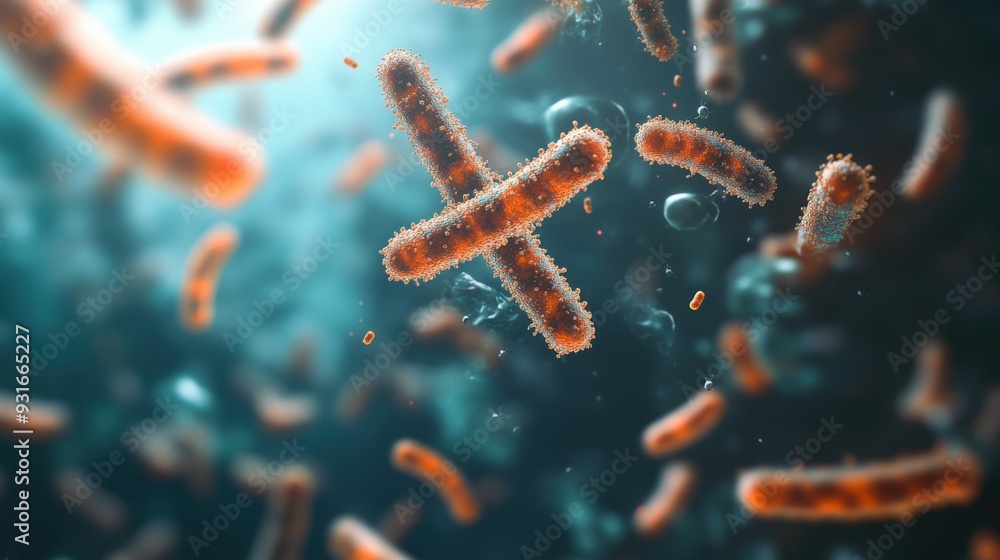 Poster microscopic examination reveals vibrant bacterial colonies exhibiting distinct shapes and structures