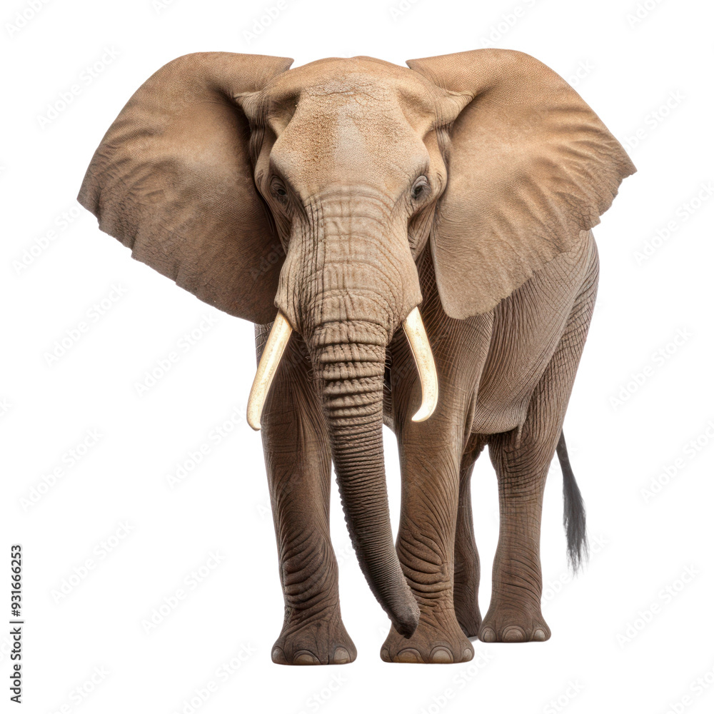 Wall mural png male elephant wildlife standing animal.