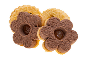 cookies with jam isolated