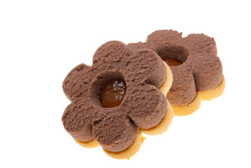 cookies with jam isolated