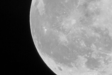 a Full Moon with dark , Super full moon with dark background.